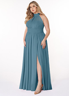 Azazie Iman Bridesmaid Dresses Bermuda A-Line A-Line Ruched Chiffon Dress image10