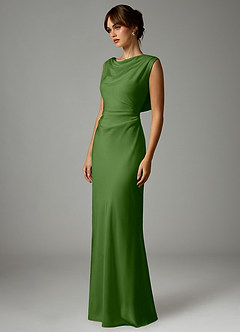 Azazie Kieryn Brudtärnklänningar Klä av Sjöjungfru i Stretch Satin Plisserad Basilika image3