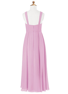 Azazie Simoan Junior Vestido de Rosa Caramelo de Gasa de Corte En A con Escote de Corazón image5