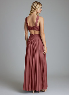 Azazie Hosanna Robes de demoiselle d'honneur Robe Trapèze en Mousseline de soie Plissée Améthyste image3