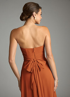 Azazie Tamira Suknie dla druhen Linia A Pofałdowany Szyfon Do ziemi Sukienka image5