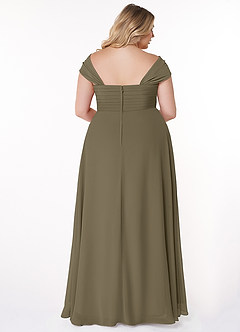 Azazie Kaitlynn Bridesmaid Dresses Willow Green Empire Ruched Chiffon Convertible Dress image9