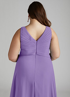 Azazie Flora Brautjungfernkleider A-Linie Plissee Chiffon Kleid Tahiti image14