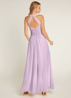 Azazie Claudia Bridesmaid Dresses Frosted Lilac A-Line Sweetheart Neckline Chiffon Dress image3