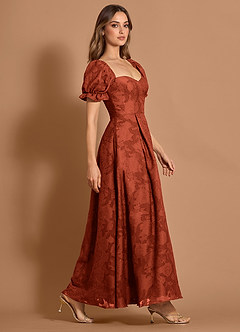 Maxi jurk Lanthe Kastanjebruin image6