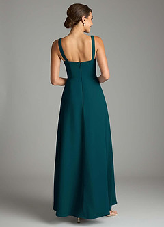 Azazie Debra Bridesmaid Dresses Pine A-Line with Pockets Chiffon Convertible Dress image6