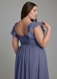 Azazie Anaya Brautjungfernkleider A-Linie Herzausschnitt Chiffon Kleid Sturm image9