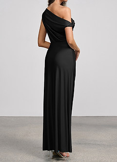 Elowen Black Stretch Knit Maxi Dress image3