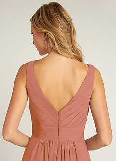 Azazie Pierrette Bridesmaid Dresses MAI TAI A-Line Pleated Chiffon Dress image6