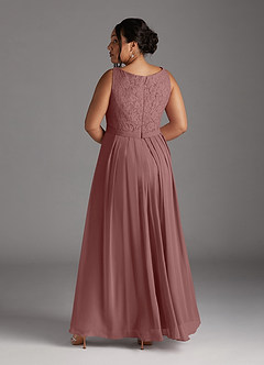 Azazie Ainsling Kleider für die Brautmutter A-Linie Quadratischer Ausschnitt Spitze Chiffon Kleid Wüstenrose image16