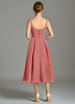 Azazie Amalie Suknie dla druhen Linia A Pofałdowany Szyfon Długość herbaty Sukienka image2