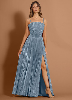 Maxi jurk Audrina Stoffig Blauw image4