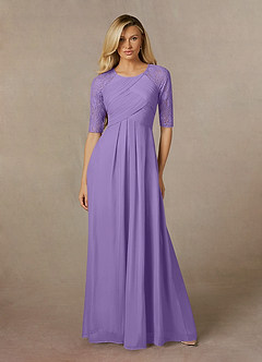 Azazie Raelyn Mother of the Bride Dresses Tahiti A-Line Lace Mesh Dress image4