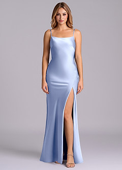 Azazie Kimberly Brudtärnklänningar Klä av Tubklänning i Stretch Satin Rosett Is image4