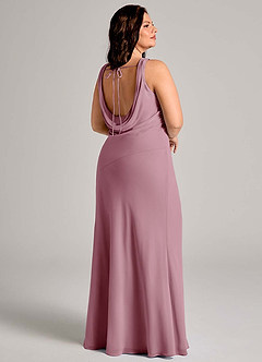 Azazie Rylina Bridesmaid Dresses Vintage Mauve Mermaid Pleated Chiffon Dress image11