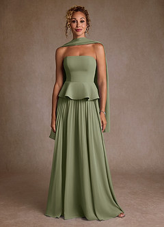 Azazie Josabeth Mother of the Bride Dresses Pistachio A-Line Pleated Chiffon Dress image5