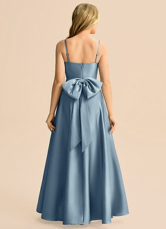 Azazie Rumi Junior Klä av A-Line i Stretch Satin Plisserad image2