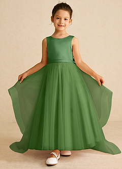 Azazie Pumpkin Flower Girl Dresses Basil A-Line Convertible Tulle Dress image2