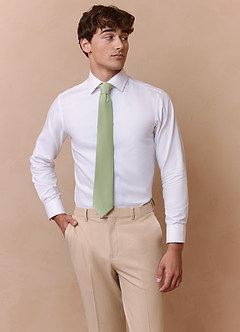 front Stretch Satin Matching Groomsmen Tie Set – 6 Pieces