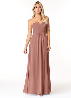 Azazie Yazmin Bridesmaid Dresses Cedar Rose A-Line Sweetheart Neckline Chiffon Convertible Dress image4