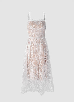 My Dearest White Lace Sleeveless Midi Dress image8