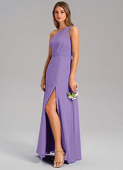 Azazie Phaedra Bridesmaid Dresses Tahiti A-Line One Shoulder Chiffon Dress image5