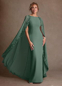 Azazie Artemisia vestidos de madre de la novia Vestido de Eucalipto de Gasa de Corte Recto con Encaje image5