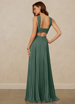 Christian Siriano Bridal for Azazie 1009 Bridesmaid Dresses Sea Moss A-Line Pleated Chiffon Dress image4
