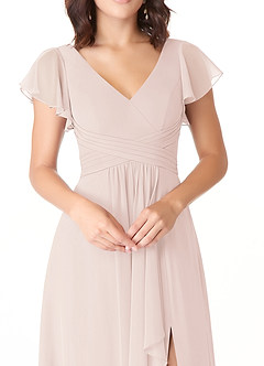 Azazie Omari Bridesmaid Dresses Rose Petal A-Line Chiffon Dress image5