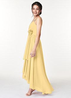 Azazie Catalina Junior Butter A-Line Ruched Chiffon Dress image5