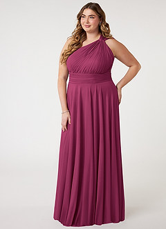 Azazie Charlize Jurken voor bruidsmeisjes Jurk van Mesh met A-Lijn One-Shoulder Moerbei image8