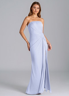 Azazie Mariya Jurken voor bruidsmeisjes Jurk van Mesh met Zeemeermin Strapless Lavendel image3