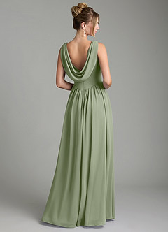 Azazie Novi Bridesmaid Dresses Pistachio A-Line Pleated Chiffon Dress image5