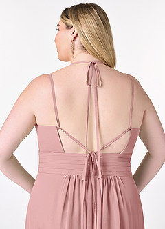 Azazie Farren Bridesmaid Dresses Dusty Rose A-Line Pleated Chiffon Convertible Dress image14