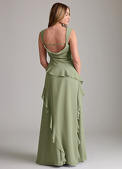 Azazie Sloane Bridesmaid Dresses Pistachio A-Line Sweetheart Neckline Chiffon Dress image2