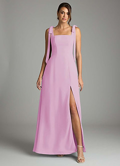 Azazie Debra Bridesmaid Dresses Candy Pink A-Line with Pockets Chiffon Convertible Dress image7