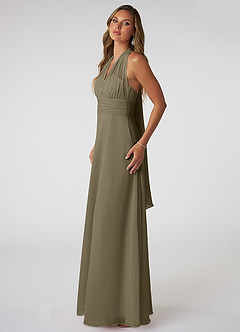 Azazie Fifi Jurken voor bruidsmeisjes Converteerbaar Jurk van Chiffon met A-Lijn Strapless Wilgengroen image5