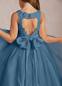 Azazie Calla Flower Girl Dresses Bermuda Ball-Gown Lace Tulle Dress image4