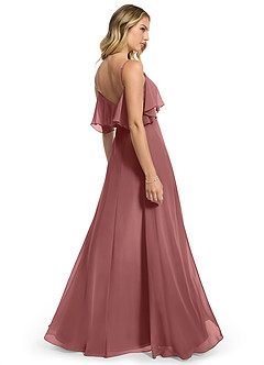 Azazie Jean Robes de demoiselle d'honneur Robe Trapèze Convertible en Mousseline de soie Améthyste image2