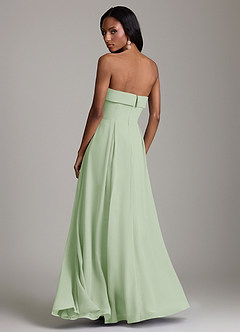 Azazie Lucienne Bridesmaid Dresses Dusty Sage A-Line Strapless Chiffon Convertible Dress image2