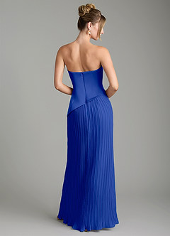 Azazie Tierney Bridesmaid Dresses Royal Blue A-Line Strapless Chiffon Convertible Dress image13