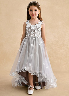 Azazie Celia Flower Girl Klänningar Klänning A-Line i Tyll Spets image7