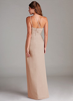 Azazie Eren Bridesmaid Dresses English Rose Sheath One Shoulder Chiffon Dress image7
