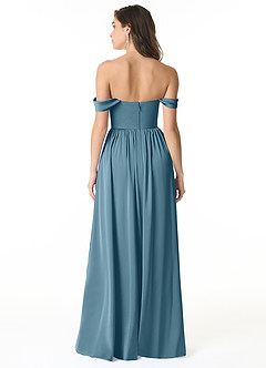 Azazie Morana Final Sale Bermuda A-Line Off the Shoulder Stretch Satin Convertible Dress image4
