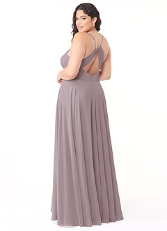 Azazie Avelina Bridesmaid Dresses Dusk A-Line V-Neck Pleated Chiffon Dress image9
