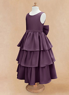 Azazie Margie Flower Girl Klänningar Klänning A-Linje i Stretch Satin Rosett image6