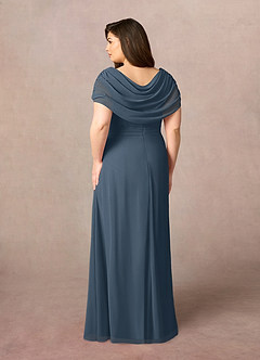 Azazie Mary Mother of the Bride Dresses Neptune A-Line Side Slit Chiffon Dress image8