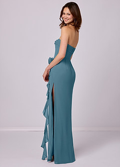 Barbie ♥ Azazie Bridesmaid Dresses Bermuda Sheath Strapless Chiffon Convertible Dress image4