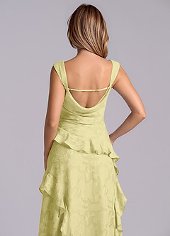 Azazie Sloane Bridesmaid Dresses Lemon Sorbet A-Line Sweetheart Neckline Floral Burnout Dress image7