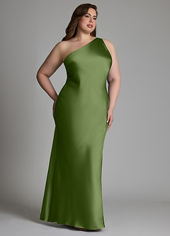 Azazie Juniper Bridesmaid Dresses Juniper Mermaid One Shoulder Stretch Satin Dress image10